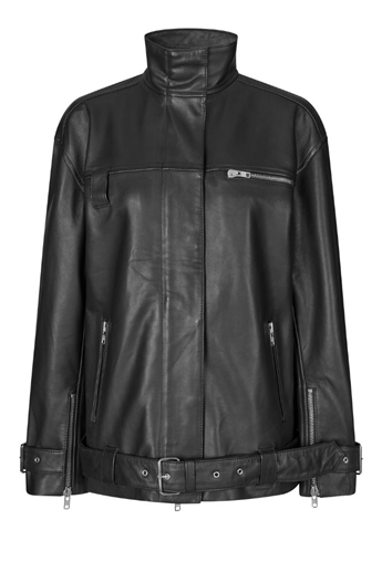 Oval Square, Verve Leather Jacket, Black